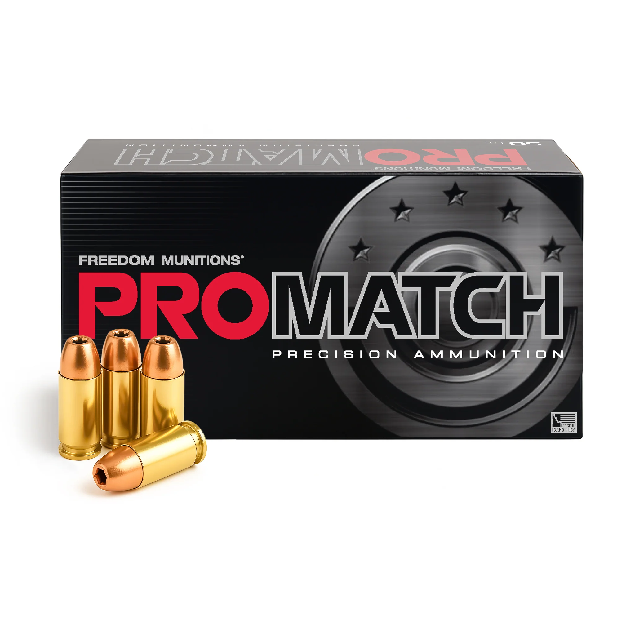 Freedom Munitions ProMatch 9mm Luger Ammo- 147 Gr Hollow Point (HP), 50 rounds, New