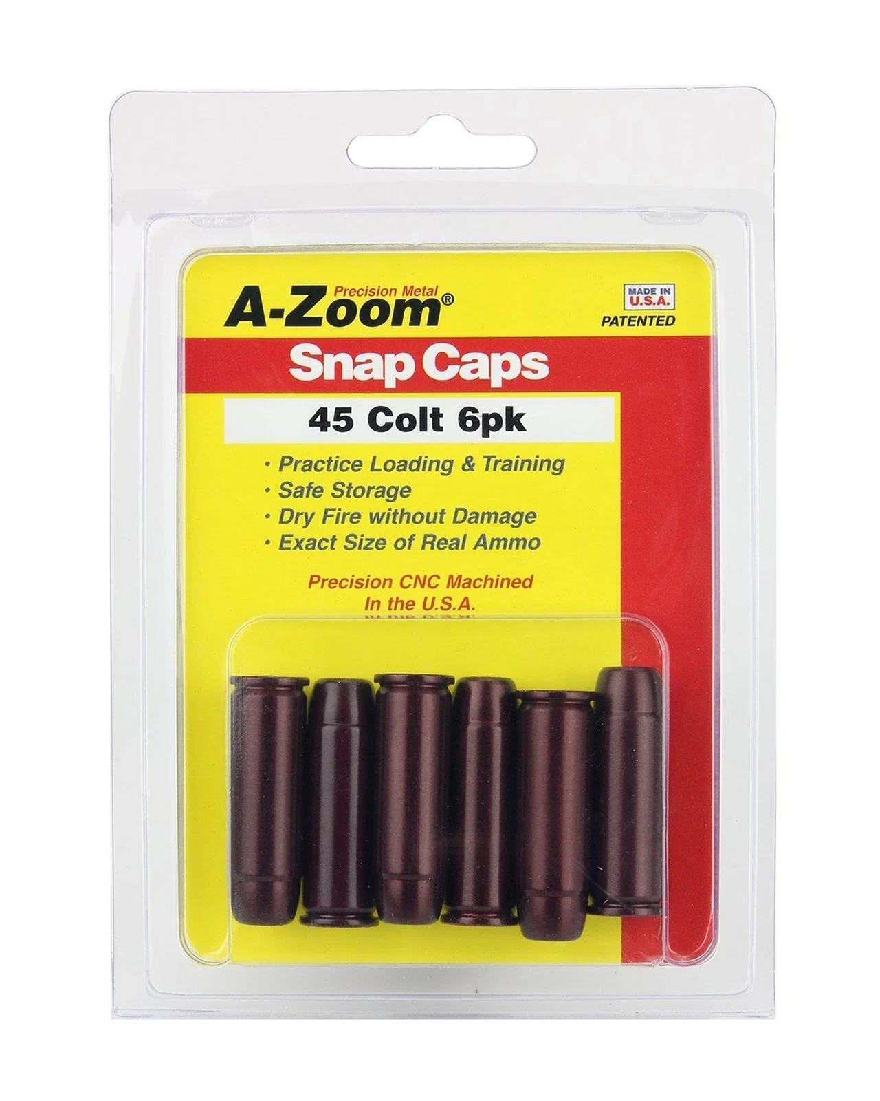 A-Zoom Snap Caps 45 Colt Red
