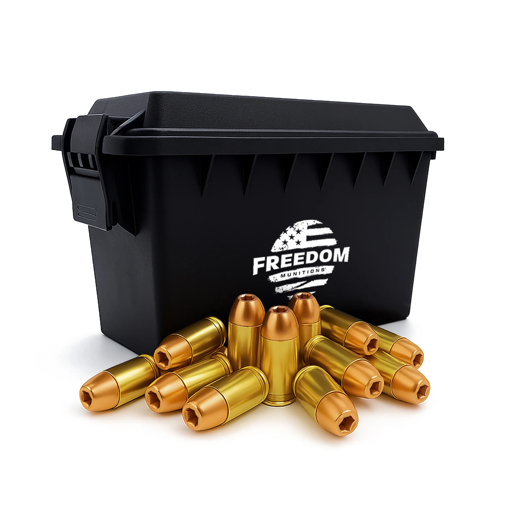Bulk Freedom Munitions 45 ACP Ammo- 200 Gr Hollow Point (HP) Small Primer, 500 rounds, Remanufactured