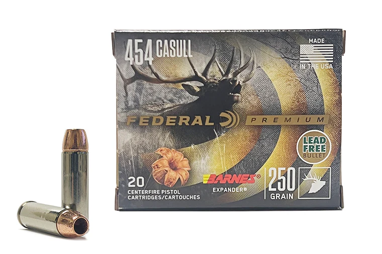 Federal 454 Casull 250 Gr Barnes Expander (Lead Free) 20 Rounds (P454XB1)
