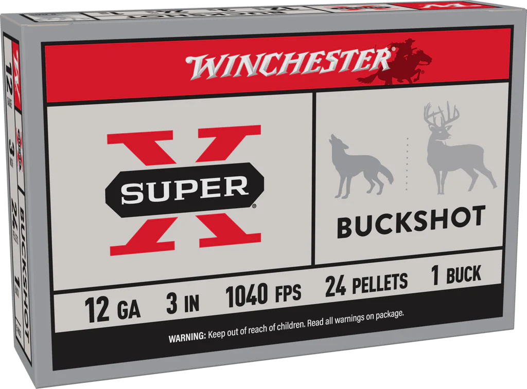 Winchester SuperX 12 GA 3 1040 fps 24 Pellets #1 Buck (XB1231)